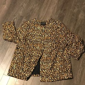 What What Wear. Lined Leopard jacket. 3x